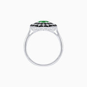 Art Deco Inspired Octagonal - shaped Geometric Ring with Diamond - Shahin Jewelry